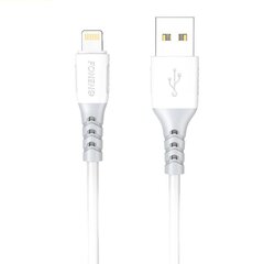 Foneng USB-Lightning-kaapeli Foneng X66, 20W, 3A, 1m (valkoinen) hinta ja tiedot | Puhelinkaapelit | hobbyhall.fi