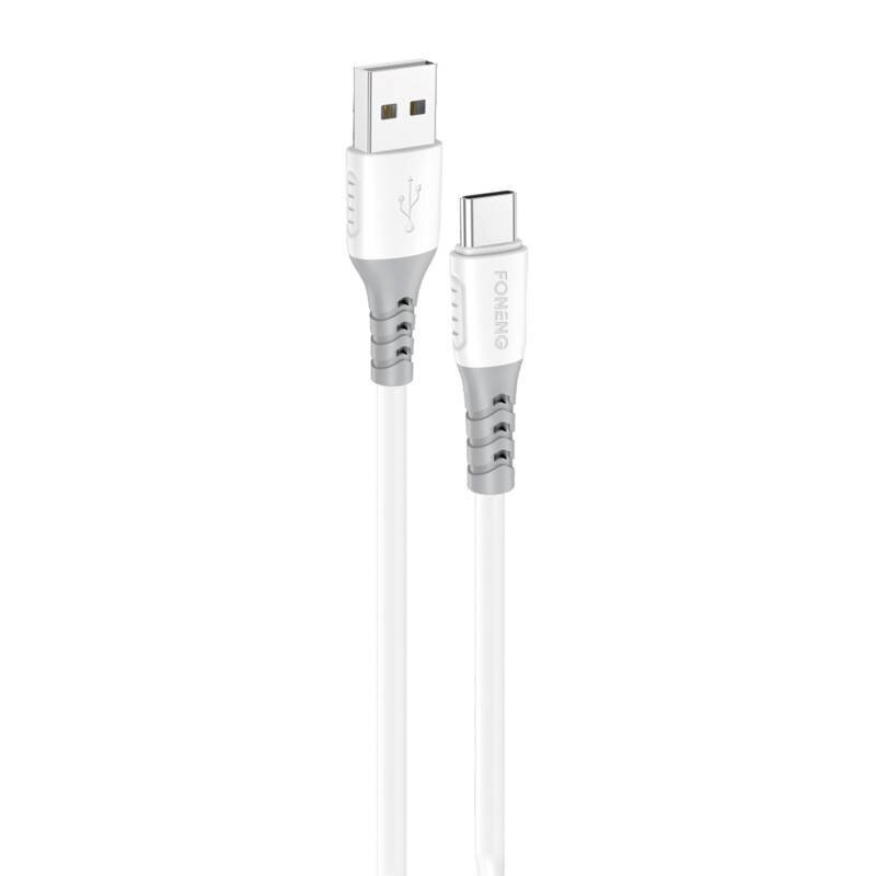 Foneng Foneng X66 USB-USB-C-kaapeli, 20W, 3A, 1m (valkoinen) hinta ja tiedot | Puhelinkaapelit | hobbyhall.fi