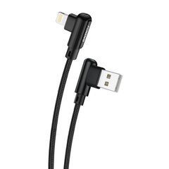 Foneng Kulmikas USB-kaapeli Lightning Foneng X70:lle, 3A, 1m (musta) hinta ja tiedot | Foneng Puhelimet, älylaitteet ja kamerat | hobbyhall.fi