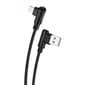 Foneng Kulmikas USB-kaapeli Lightning Foneng X70:lle, 3A, 1m (musta) hinta ja tiedot | Puhelinkaapelit | hobbyhall.fi