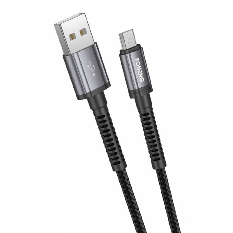 Foneng Foneng X83 USB-mikro-USB-kaapeli, 2.1A, 1m (musta) hinta ja tiedot | Puhelinkaapelit | hobbyhall.fi