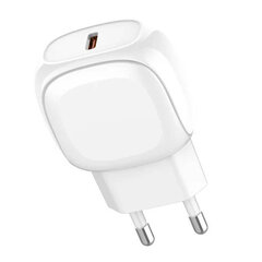 LDNIO LDNIO A1206C seinälaturi, USB-C, 27W + USB-C - Lightning-kaapeli (valkoinen) hinta ja tiedot | Puhelimen laturit | hobbyhall.fi