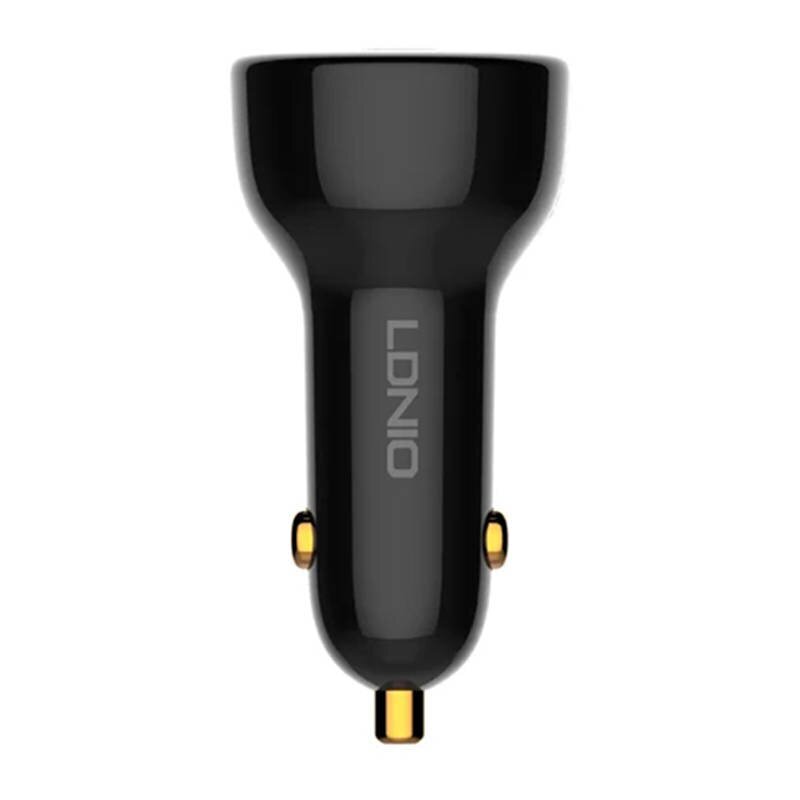 LDNIO LDNIO C101 autolaturi, USB + USB-C, 100 W + USB-C - USB-C kaapeli (musta) hinta ja tiedot | Puhelimen laturit | hobbyhall.fi