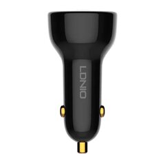LDNIO LDNIO C101 autolaturi, USB + USB-C, 100 W + USB-C Lightning-kaapeli (musta) hinta ja tiedot | Puhelimen laturit | hobbyhall.fi