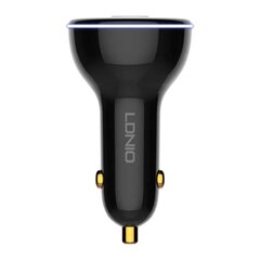 LDNIO LDNIO C102 autolaturi, USB + 2x USB-C, 160 W + USB Lightning -kaapeli (musta) hinta ja tiedot | Puhelimen laturit | hobbyhall.fi