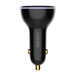 LDNIO LDNIO C102 autolaturi, USB + 2x USB-C, 160 W + USB-C - USB-C kaapeli (musta) hinta ja tiedot | Puhelimen laturit | hobbyhall.fi