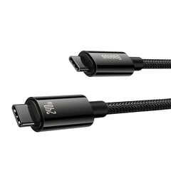 Baseus USB-C-USB-C-kaapeli Baseus Tungsten Gold 240W 2 m (musta) hinta ja tiedot | Puhelinkaapelit | hobbyhall.fi