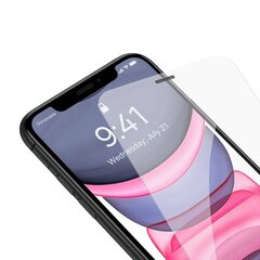 Baseus Karkaistu lasi Baseus Crystal HD 0,3 mm iPhone 11/XR:lle hinta ja tiedot | Näytönsuojakalvot ja -lasit | hobbyhall.fi