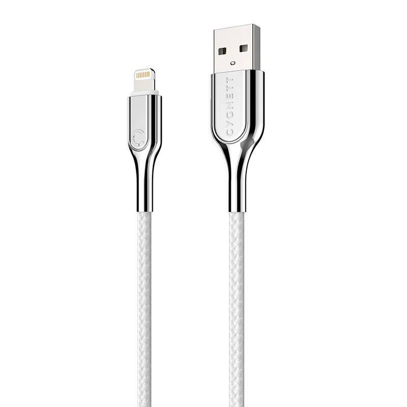 Cygnett Lightning-kaapeli USB-Cygnett Armored 2.4A 12W 0.1m (valkoinen) hinta ja tiedot | Puhelinkaapelit | hobbyhall.fi