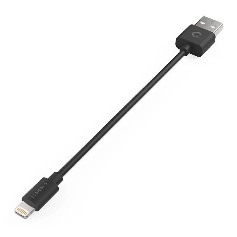 Cygnett USB-kaapeli Lightning Cygnettiin 12W 0,1m (musta) hinta ja tiedot | Puhelinkaapelit | hobbyhall.fi