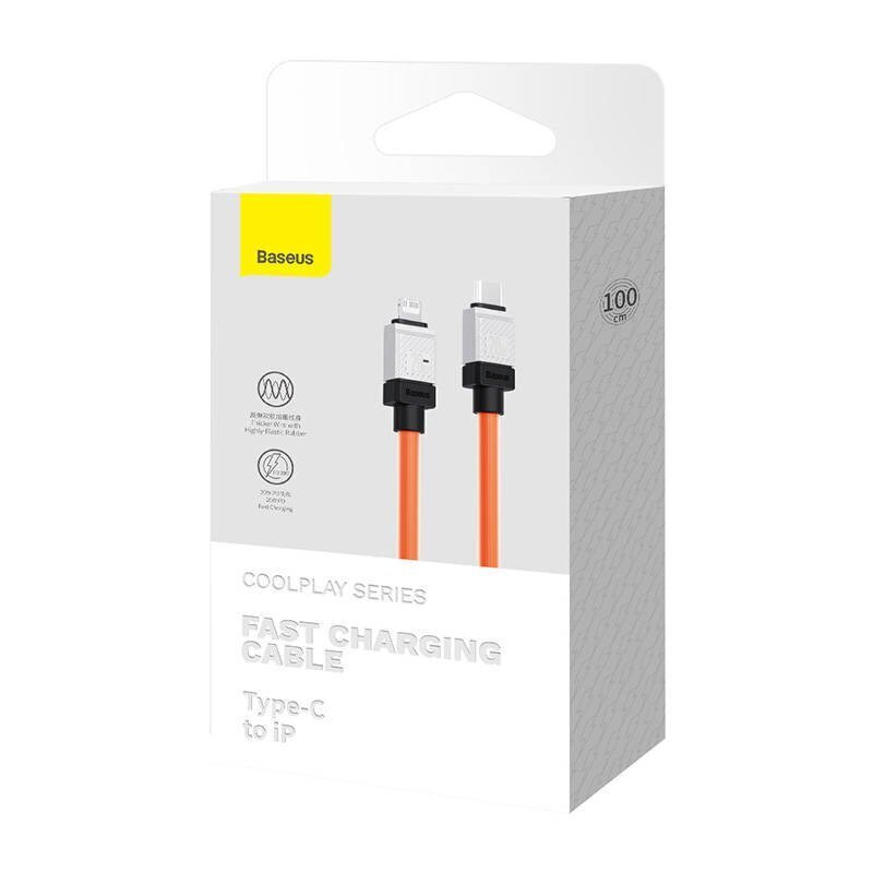 Baseus Pikalatauskaapeli Baseus USB-C - Coolplay Series 1m, 20W (oranssi) hinta ja tiedot | Puhelinkaapelit | hobbyhall.fi