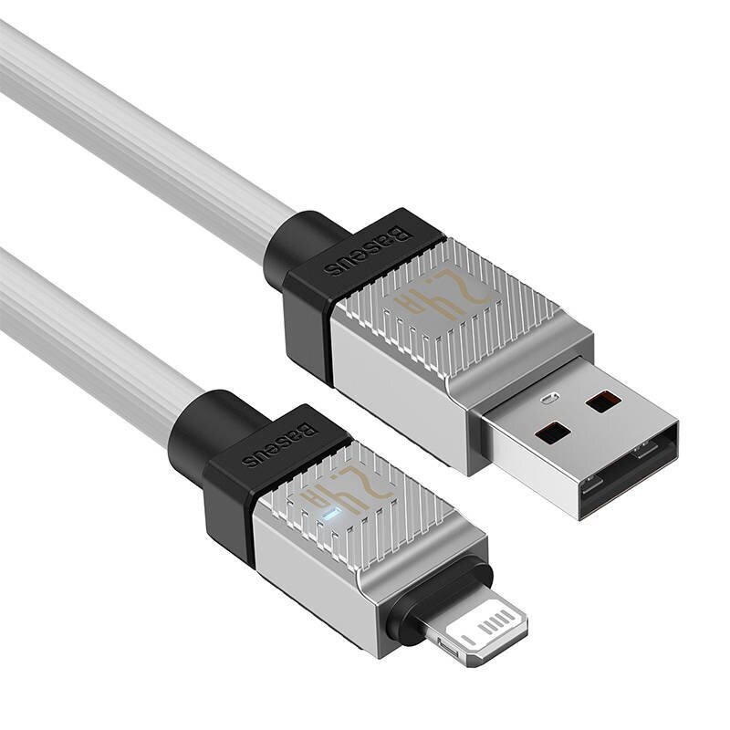 Baseus Pikalatauskaapeli Baseus USB-A:sta Lightning Coolplay -sarjaan 1 m, 2,4 A (valkoinen) hinta ja tiedot | Puhelinkaapelit | hobbyhall.fi