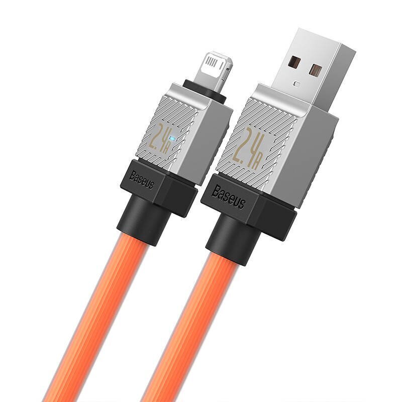 Baseus Pikalatauskaapeli Baseus USB-A:sta Lightning Coolplay -sarjaan 1 m, 2,4 A (oranssi) hinta ja tiedot | Puhelinkaapelit | hobbyhall.fi