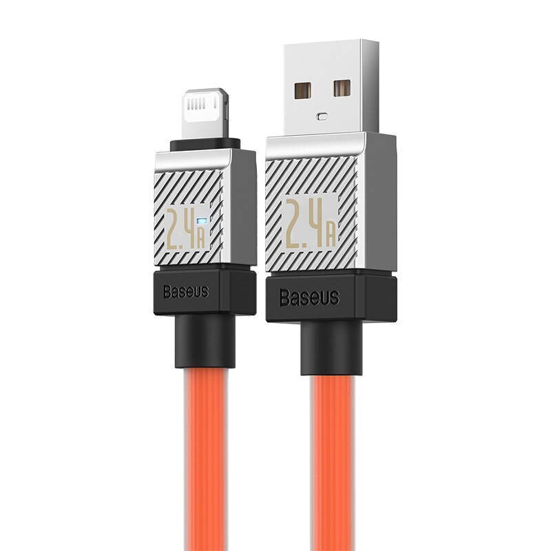 Baseus Pikalatauskaapeli Baseus USB-A:sta Lightning Coolplay -sarjaan 1 m, 2,4 A (oranssi) hinta ja tiedot | Puhelinkaapelit | hobbyhall.fi