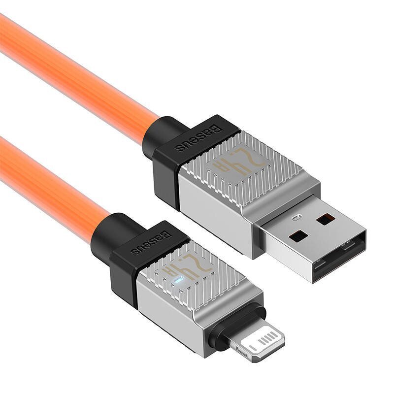 Baseus Pikalatauskaapeli Baseus USB-A:sta Lightning Coolplay -sarjaan 1 m, 2,4 A (oranssi) hinta ja tiedot | Puhelinkaapelit | hobbyhall.fi