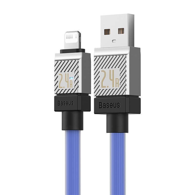 Baseus Pikalatauskaapeli Baseus USB-A - Lightning CoolPlay Series 2m, 2.4A (sininen) hinta ja tiedot | Puhelinkaapelit | hobbyhall.fi