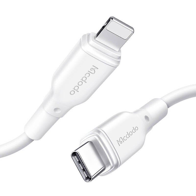 Mcdodo USB-C-kaapeli Lightning Mcdodo CA-7280:een, 1,2 m (valkoinen) hinta ja tiedot | Puhelinkaapelit | hobbyhall.fi