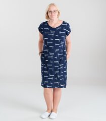 Naisten mekko 284285 01, tummansininen/valkoinen 284285*01-XL hinta ja tiedot | Mekot | hobbyhall.fi