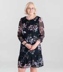Hansmark naisten mekko Odli-L 66133*01, musta/vanha roosa 4741653002602 hinta ja tiedot | Mekot | hobbyhall.fi