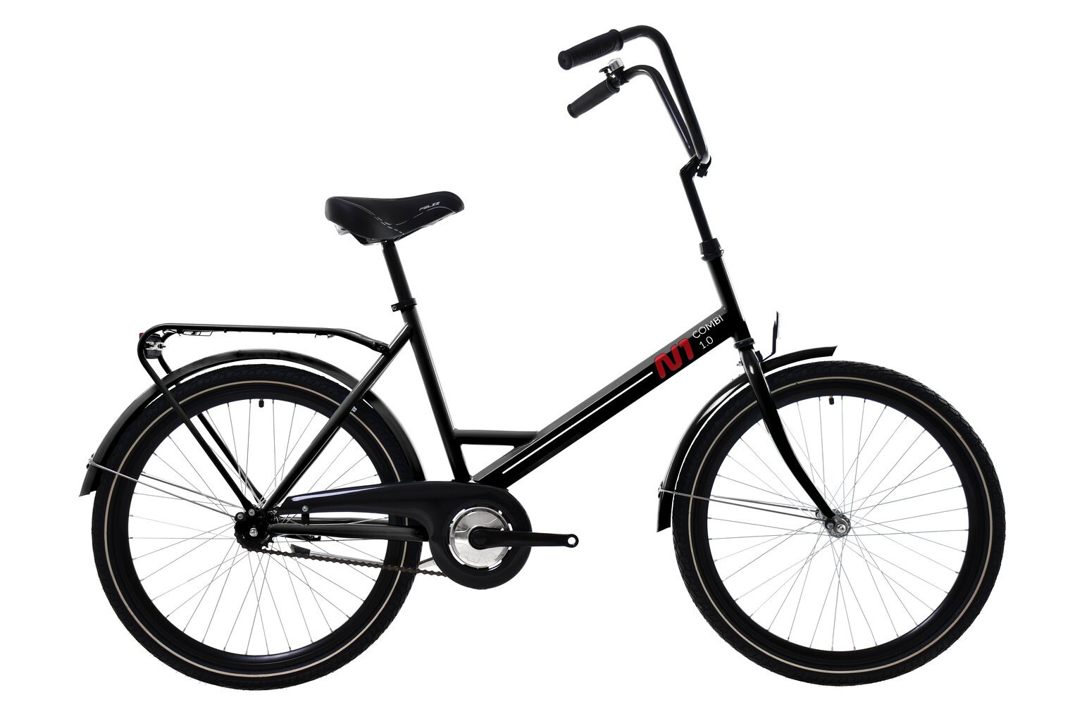 N1 Combi 24” polkupyörä, musta hinta ja tiedot | Polkupyörät | hobbyhall.fi
