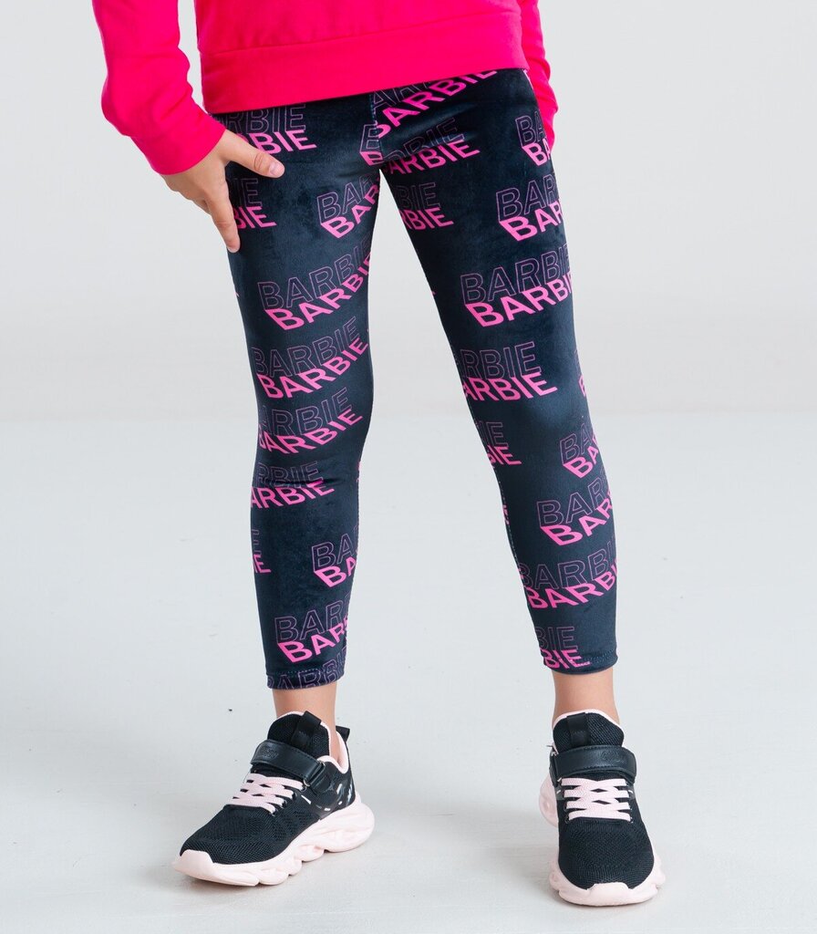 Lasten leggingsit Barbie 921291 01, musta/vaaleanpunainen 921291*01-016 hinta ja tiedot | Tyttöjen leggingsit ja housut | hobbyhall.fi