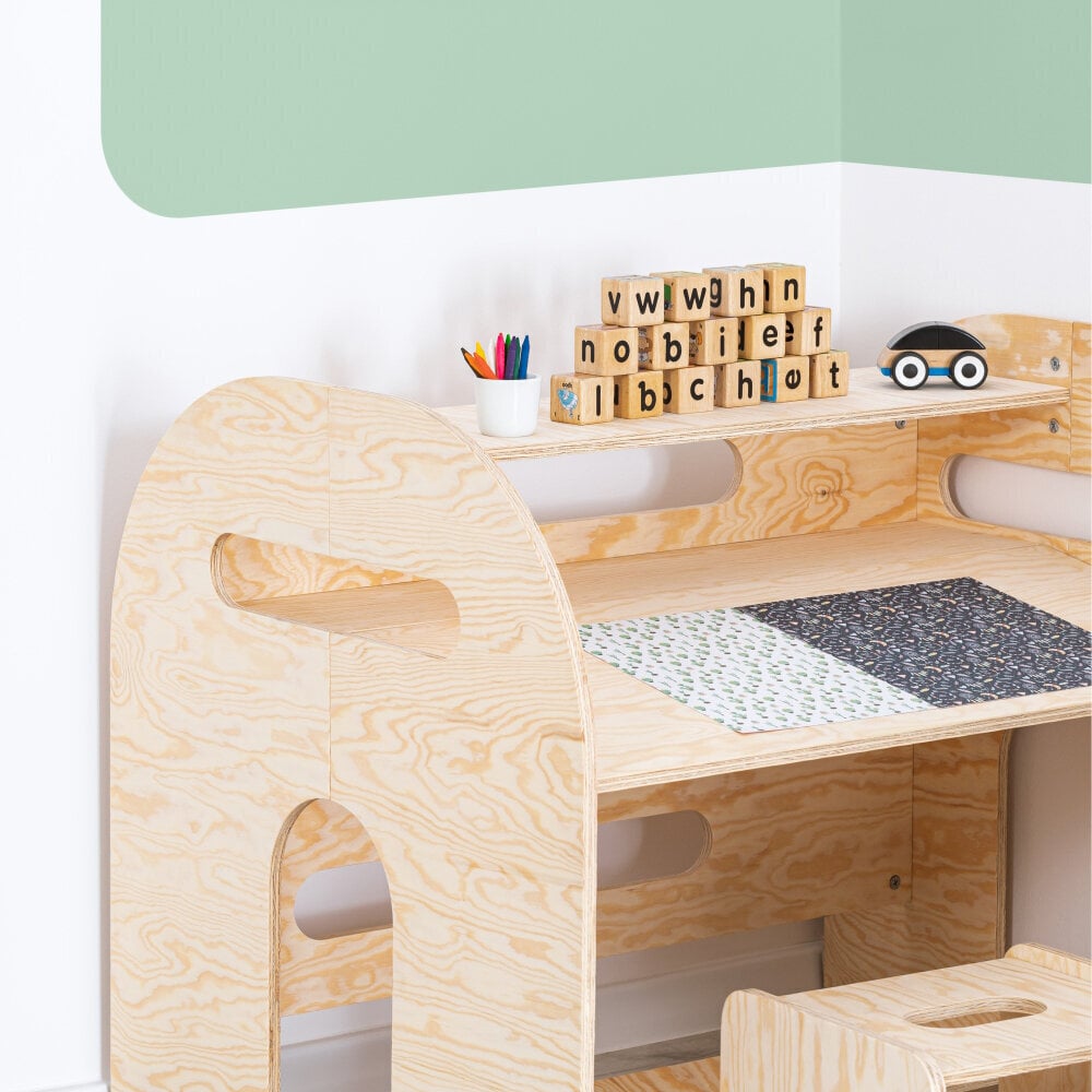 Selsey Batria -kirjoituspöytä ja tuoli lastenhuoneeseen, ruskea hinta ja tiedot | Lasten pöydät ja tuolit | hobbyhall.fi