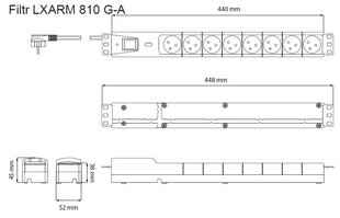 Jatkojohto 810 3L PDU 5 m hinta ja tiedot | Jatkojohdot ja kaapelikelat | hobbyhall.fi