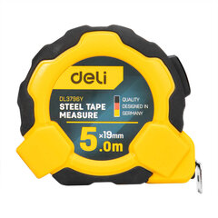 Deli Tools Teräsmittanauha 5m / 19mm Deli Tools EDL3796Y (keltainen) hinta ja tiedot | Käsityökalut | hobbyhall.fi