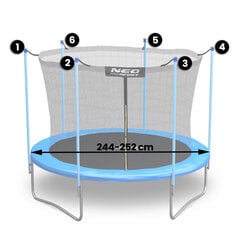 Suojaava trampoliiniverkko, 252cm - 8ft, Neo-Sport hinta ja tiedot | Trampoliinit | hobbyhall.fi