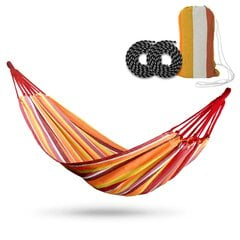 Yksittäinen puutarhariippumatto, Garden Hammock keltainen ja punainen hinta ja tiedot | Riippumatot | hobbyhall.fi