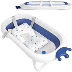 Taitettava vauvan kylpy tyynyllä valkoinen ja sininen hinta ja tiedot | Kylpyvälineet | hobbyhall.fi