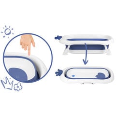 Taitettava vauvan kylpy tyynyllä valkoinen ja sininen hinta ja tiedot | Kylpyvälineet | hobbyhall.fi