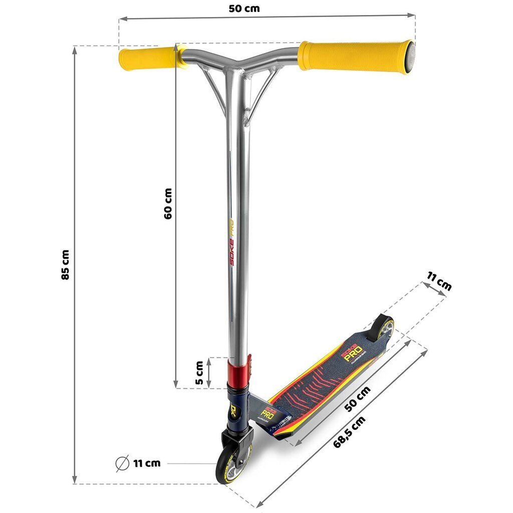 Stunt-potkulauta, SOKE PRO!, tummansininen ja punainen hinta ja tiedot | Potkulaudat | hobbyhall.fi