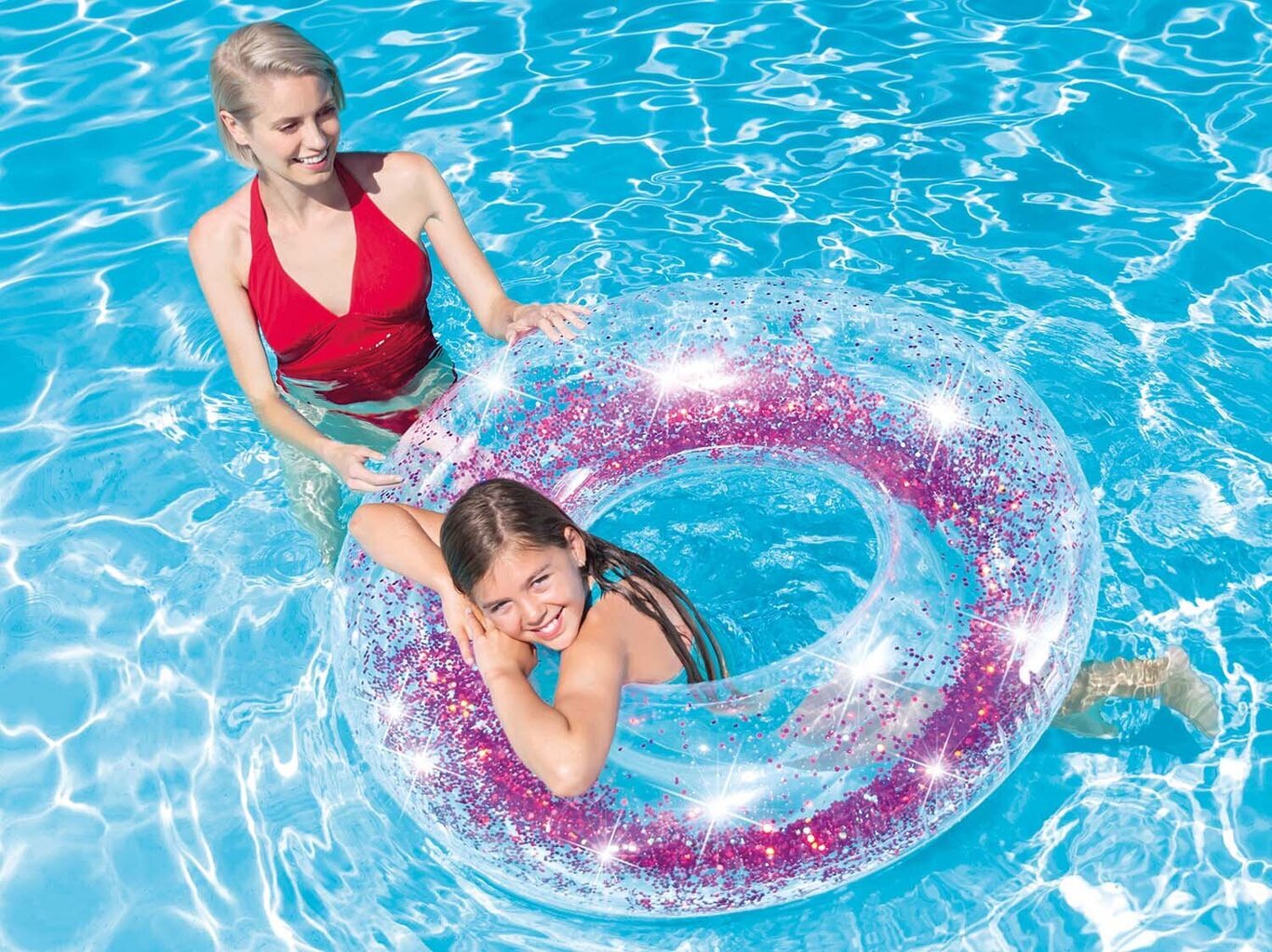 INTEX Glitter-uintipyörä, kultainen hinta ja tiedot | Puhallettavat vesilelut ja uima-asusteet | hobbyhall.fi
