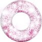 INTEX glitteri uintiympyrä, vaaleanpunainen hinta ja tiedot | Puhallettavat vesilelut ja uima-asusteet | hobbyhall.fi