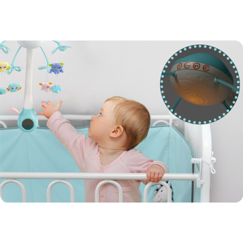 Karuselli projektorilla lasten sänkyyn, sininen hinta ja tiedot | Vauvan lelut | hobbyhall.fi