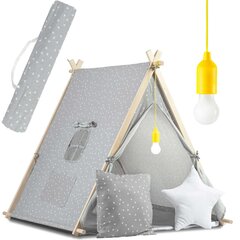 Lasten leikkimökki - teltta, jossa on lamppu , harmaa hinta ja tiedot | Nukido Lapset | hobbyhall.fi