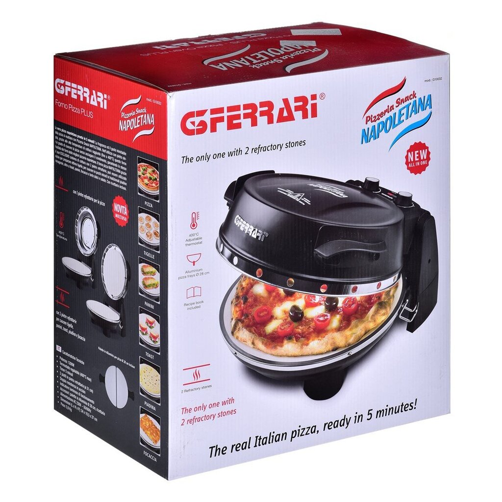 Pizzauuni G3Ferrari G1003210 Plus evo musta hinta ja tiedot | Leipäkoneet | hobbyhall.fi