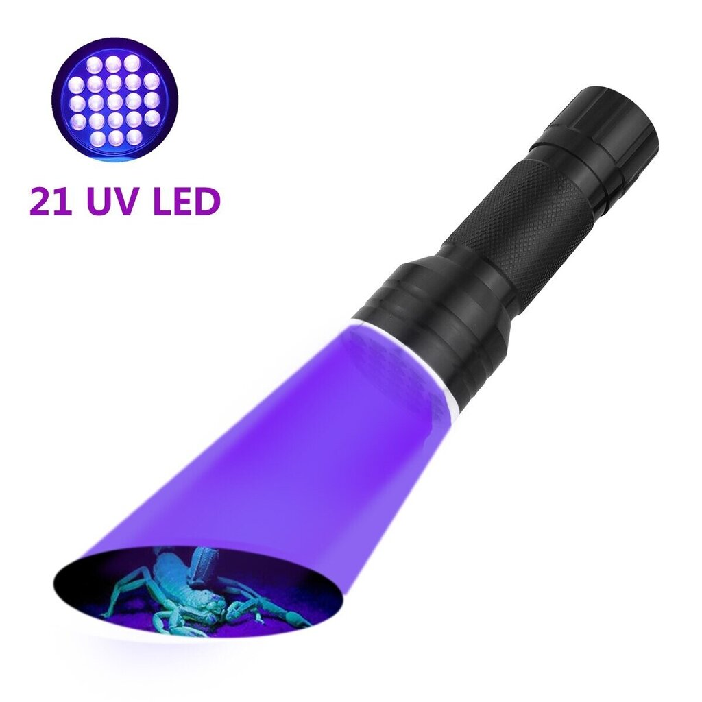 UV-kohdevalo, 21 LEDiä hinta ja tiedot | Taskulamput ja valonheittimet | hobbyhall.fi