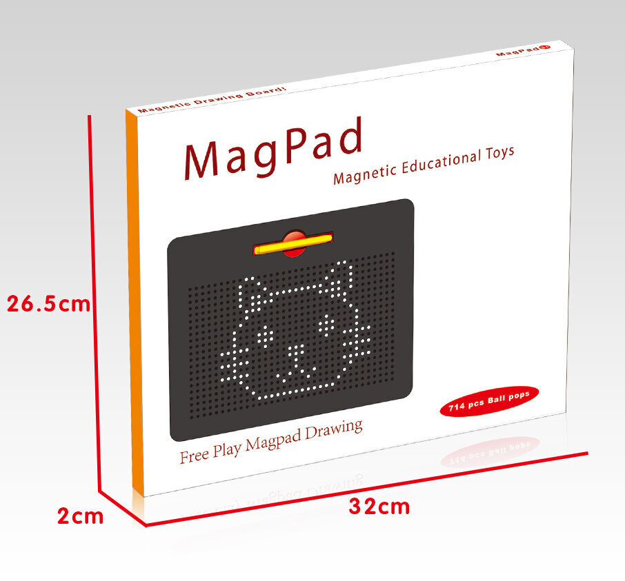Magneettinen piirustustaulu MagPad, 714 helmeä hinta ja tiedot | Kehittävät lelut | hobbyhall.fi