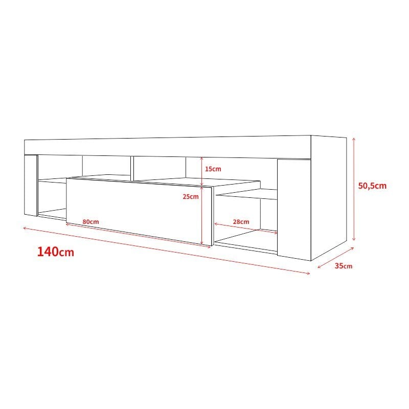 TV-taso Hugo, ruskea hinta ja tiedot | TV-tasot | hobbyhall.fi