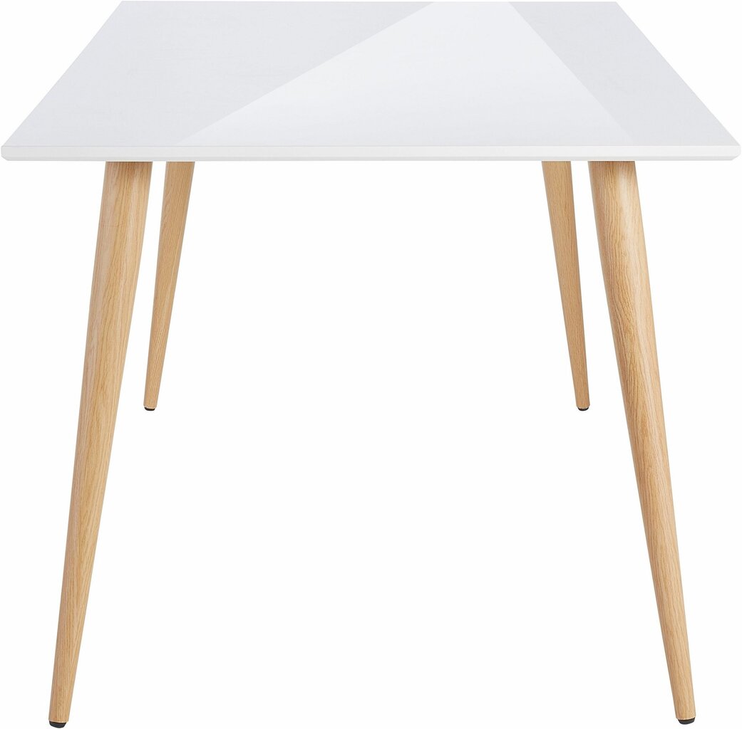 Ruokapöytä Canton 160, valkoinen/ruskea hinta ja tiedot | Ruokapöydät | hobbyhall.fi