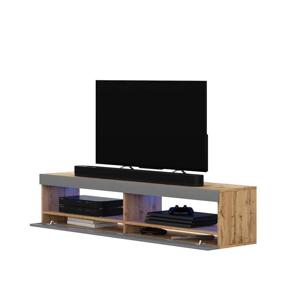 TV-taso Selsey Dean LED 100 cm, ruskea/harmaa hinta ja tiedot | TV-tasot | hobbyhall.fi