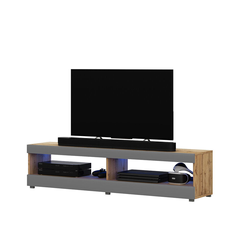 TV-taso Selsey Dean LED 100 cm, ruskea/harmaa hinta ja tiedot | TV-tasot | hobbyhall.fi