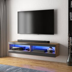TV-taso Selsey Dean LED 100 cm, ruskea/musta hinta ja tiedot | TV-tasot | hobbyhall.fi