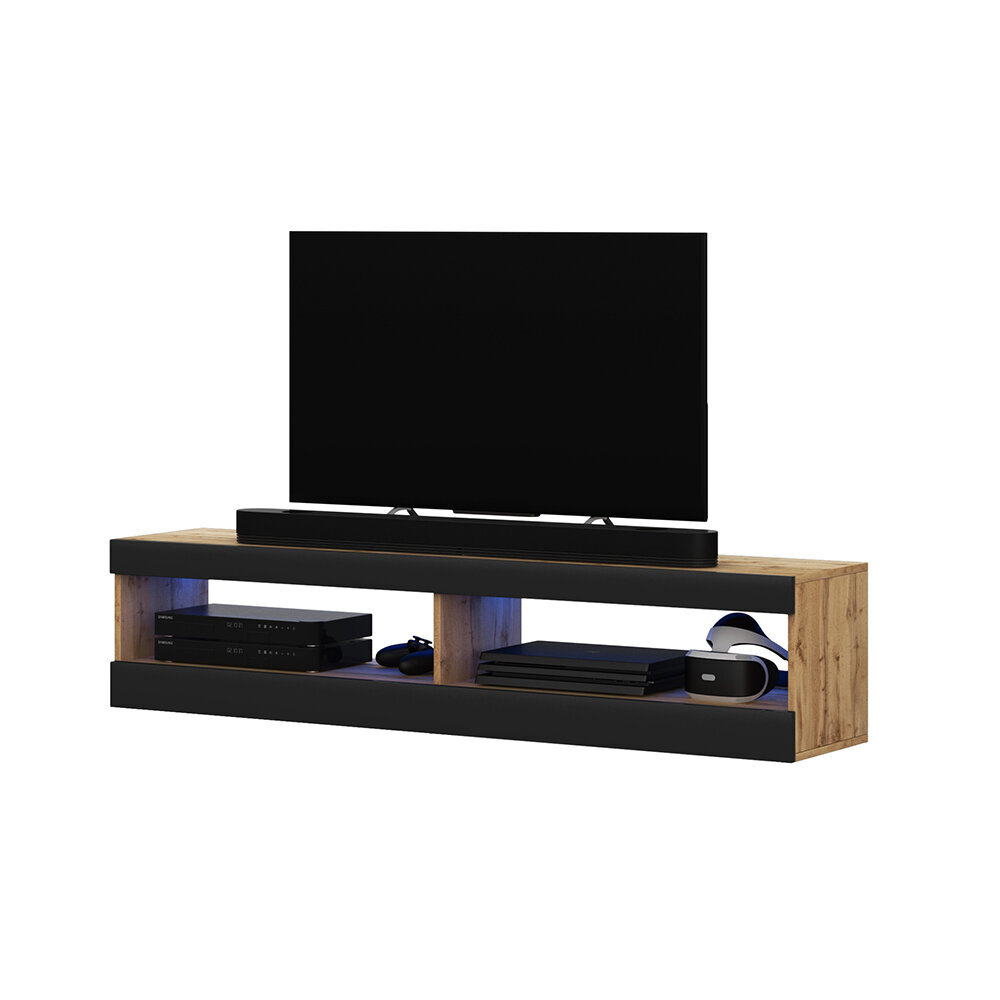 TV-taso Selsey Dean LED 100 cm, ruskea/musta hinta ja tiedot | TV-tasot | hobbyhall.fi