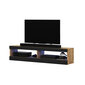 TV-taso Selsey Dean LED 100 cm, ruskea/musta hinta ja tiedot | TV-tasot | hobbyhall.fi