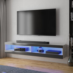 TV-taso Selsey Dean LED 140 cm, valkoinen/musta hinta ja tiedot | TV-tasot | hobbyhall.fi