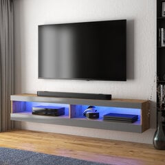 TV-taso Selsey Dean LED 140 cm, ruskea/harmaa hinta ja tiedot | TV-tasot | hobbyhall.fi