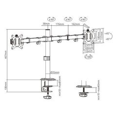 Gembird NÄYTTÖ ACC ASENNUSVARSI/17-32" MA-D2-01 GEMBIRD hinta ja tiedot | Käsityökalut | hobbyhall.fi